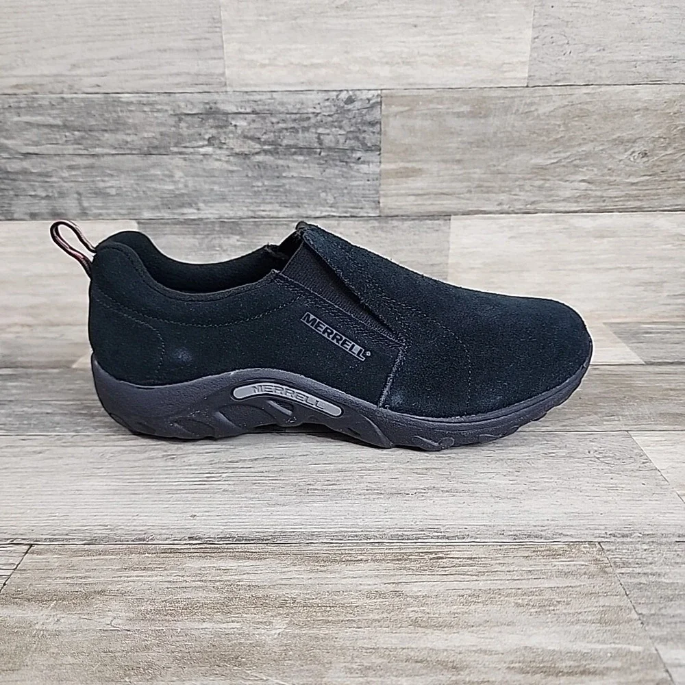 Merrell Kids Jungle Moc Slip On Shoes Sz 7 Black Hiking Trail Casual